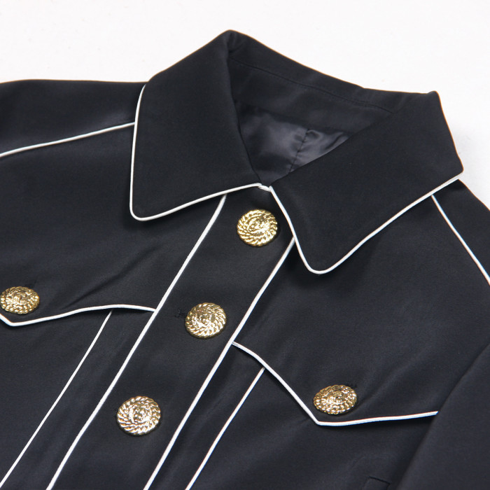{EAM} Spot 2024 Europe and the United States spring and autumn fashion new high-end quality high and thin women's jacket jacket DLZ255