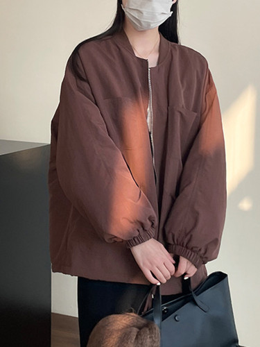 LANMREM Fashion Winter Cotton Coat Women's Solid Color Long Sleeves Zipper Pockets Jackets 2024 New Female Clothing 2VV1851