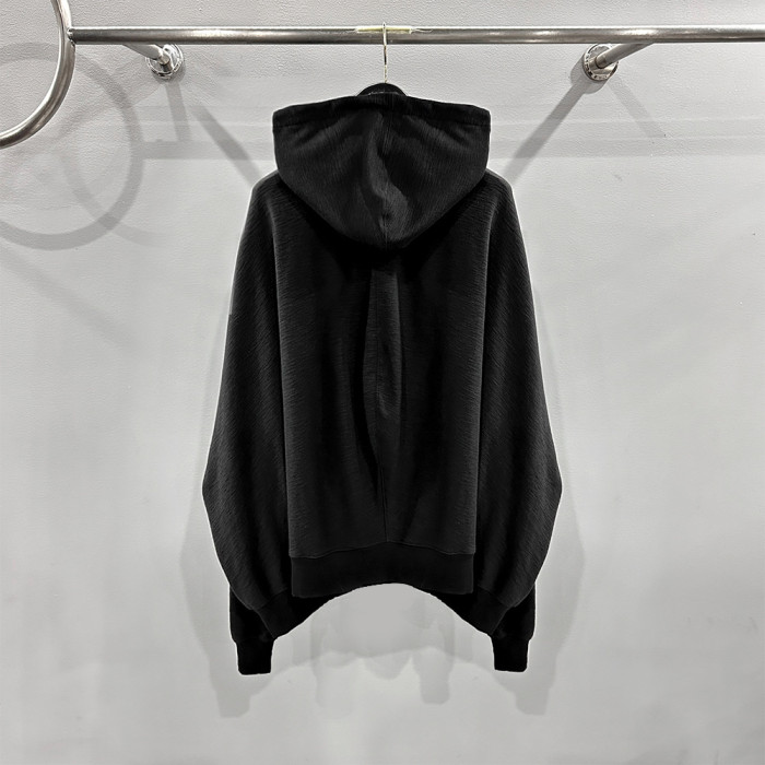 {EAM} Dark autumn and winter irregular pullover design special-shaped hooded sweater sweater sweater top DLZ303