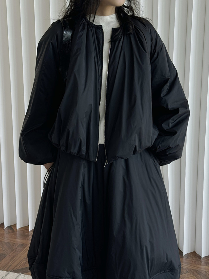 [EAM] Green Big Size Warm Casual Cotton-padded Coat Long Sleeve Women Parkas Fashion Tide New Autumn Winter  1DH7815