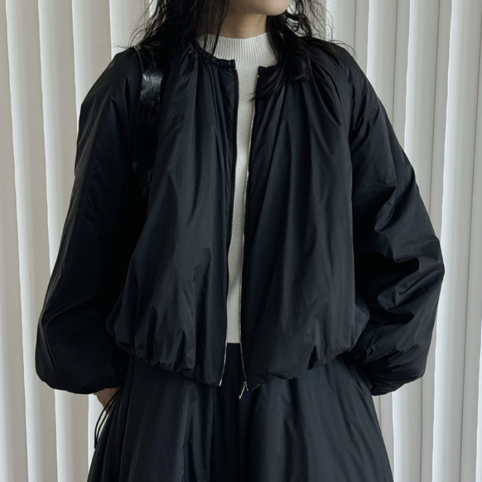 [EAM] Green Big Size Warm Casual Cotton-padded Coat Long Sleeve Women Parkas Fashion Tide New Autumn Winter  1DH7815