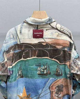 {EAM}  Men's Shirt Spring/Autumn New Fashionable Printed Youth Jacket Men's Coat Men's DLZ470