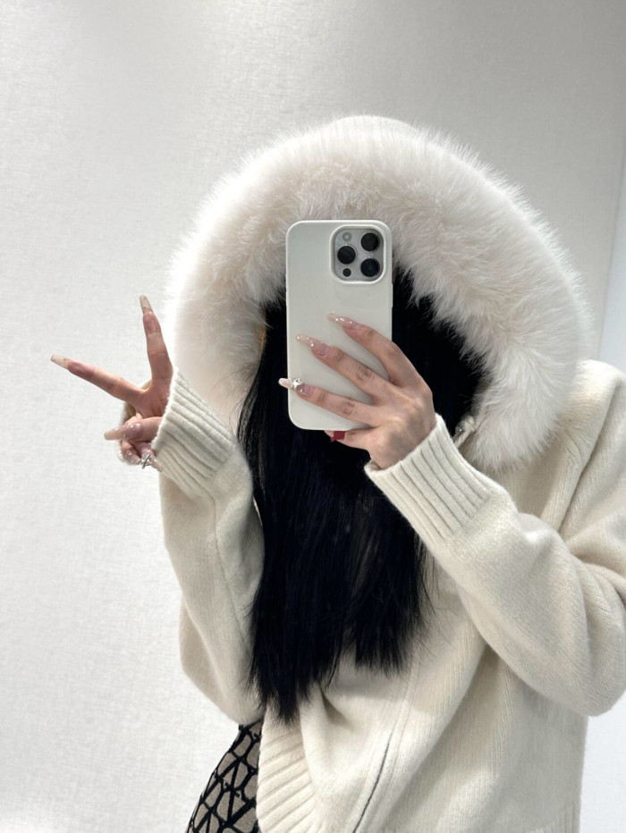 {EAM} Korean Style Trend Sweater Zipper Casual Female Autumn Winter Woman S-XL Loose Solid Cashmere Thicken Velvet Hooded Cardigan DLZ482