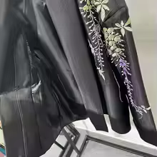 PFNW Embroidered Buttonless Loose Cardigan Suit Vintage Fashion Men's Casual Niche Design Black Blazers 2025 Spring New 12C2030