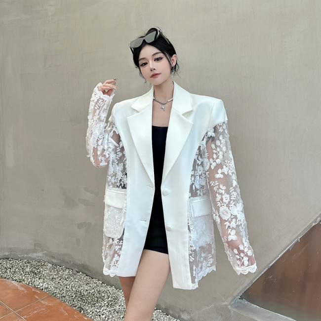 stylish and elegant suit with floating flower design DLZ52900