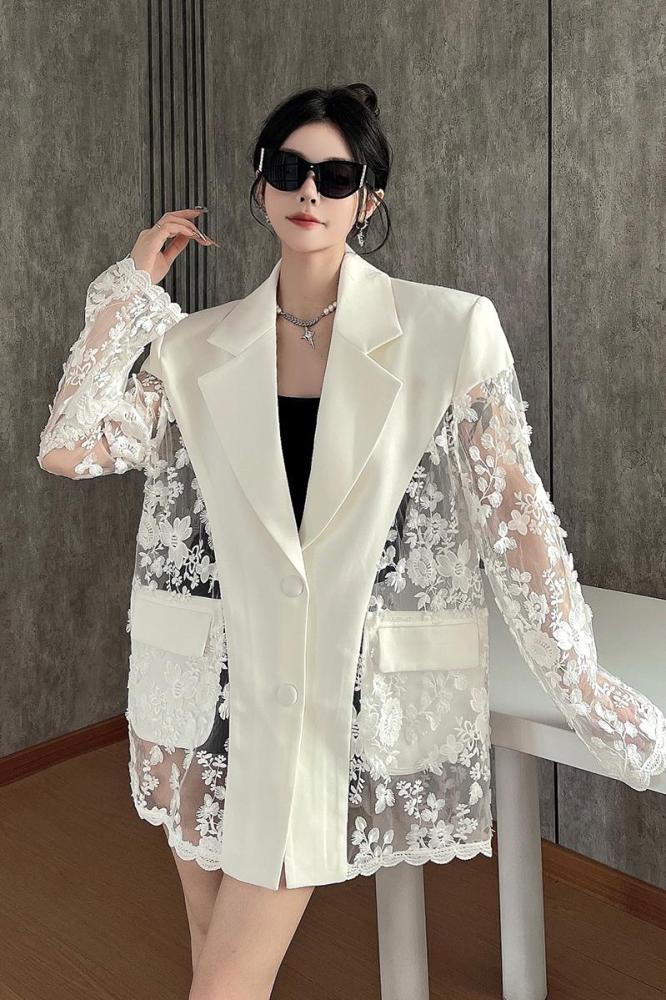 stylish and elegant suit with floating flower design DLZ52900