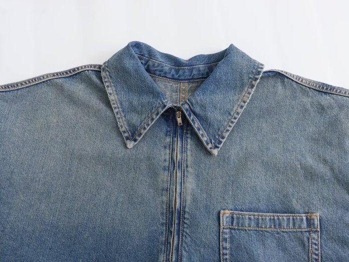 Women Blue Gradual Color Denim Casual Mini Shirt Dress New Lapel Long Sleeve Fashion Tide Spring Autumn DLZ60105