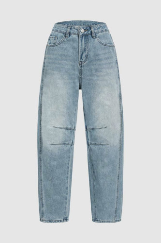 Mid-waist straight-leg jeans DLZ62105S