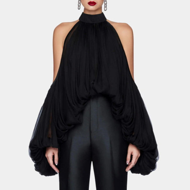 Solid Loose Casual Blouses For Women O Neck Sleeveless Temperament Minimalist Shirts Female Fashion Style Clothes DLZ07Y