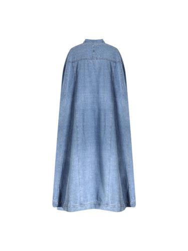 Solid Patch Work Button Loose Jacket Women's Collar Batwing Sleeve Design Coat Women's Fashion Style New Clothes  DLZ80405