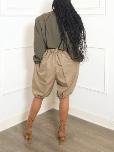 Loose and casual drawstring culottes and short pants  DLZ082704