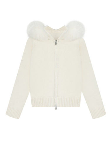 Fur coat with zipper and loose fit  DLZ2503204