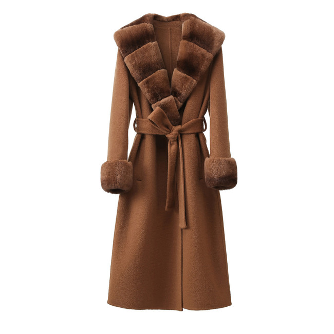 Collared wool double-sided tweed coat for men  DLZC82916S