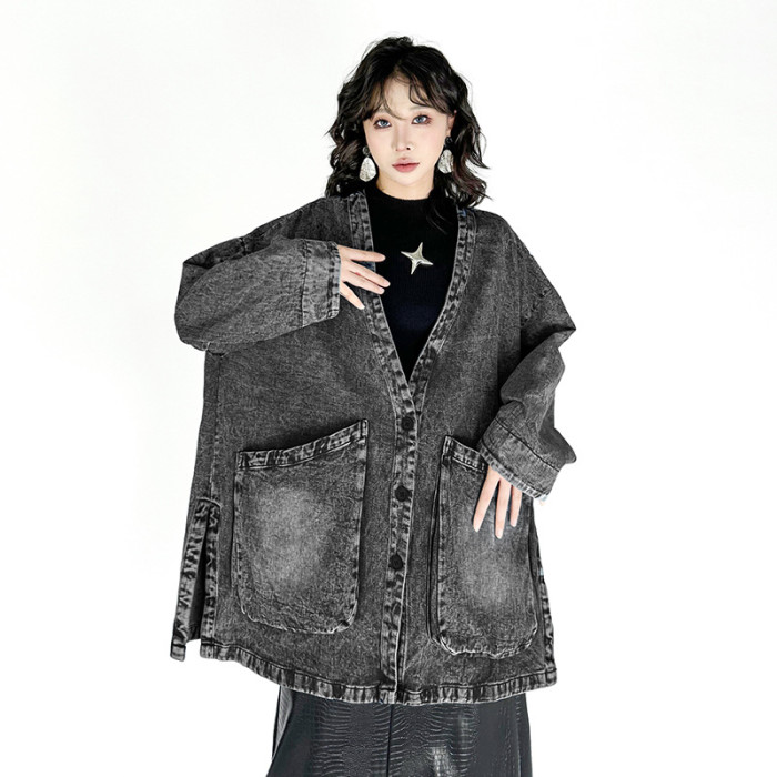 Vintage blue ladies' denim jacket  DLZ002101