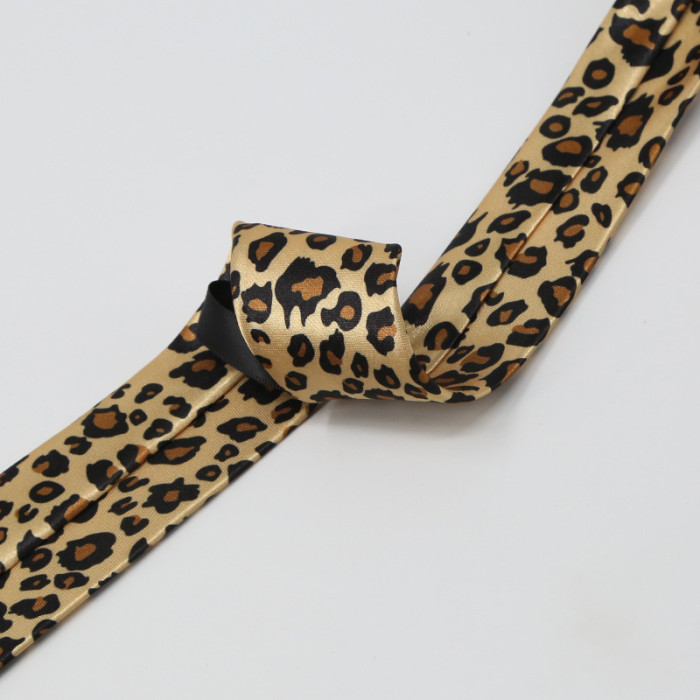 Slim Ties print Leopard Fashion 5cm width For Men Boy Casual Striped Cool Zelda Brown Necktie Brand Party Dollar Gravata Cravat  DLZLD09