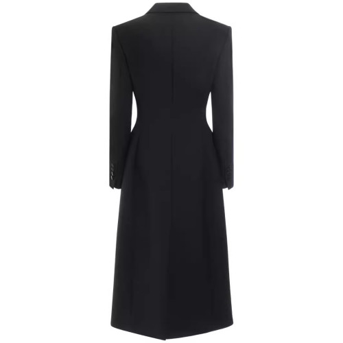 Women Black Slim Ankle Length Blazer New Lapel Long Sleeve Single Button Jacket Fashion Tide Spring Autumn 31A0382