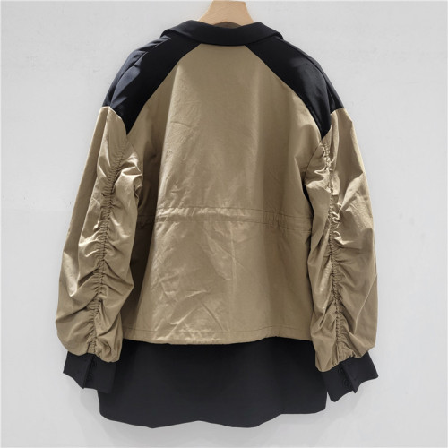 Designated small-scale color-matched patchwork blazer with a unique style  DLZWT0401