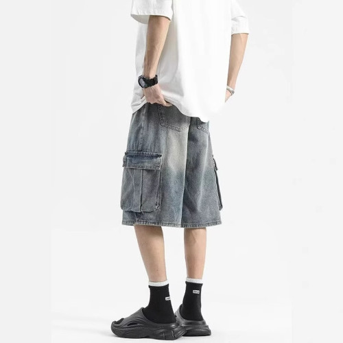 Large pocket workwear denim shorts DLZNZ1205S