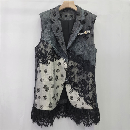 Loose mid-length suit collar jacket  DLZMJ1202