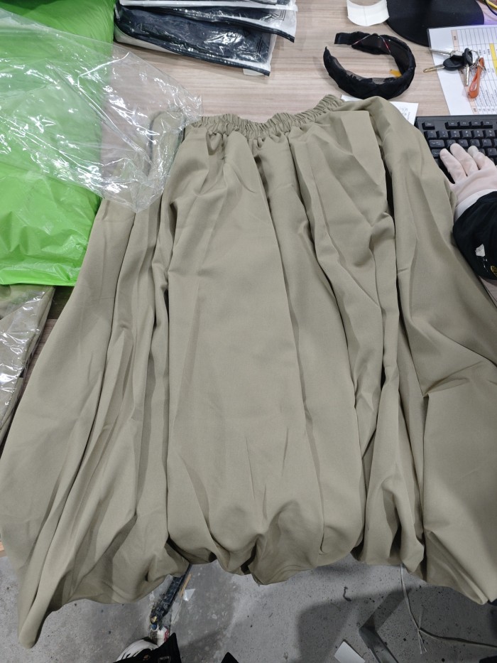 High Elastic Waist Khaki Pocket Shaped A-line Casual Half-body Skirt Women Fashion Tide New Spring Autumn DLZ61204