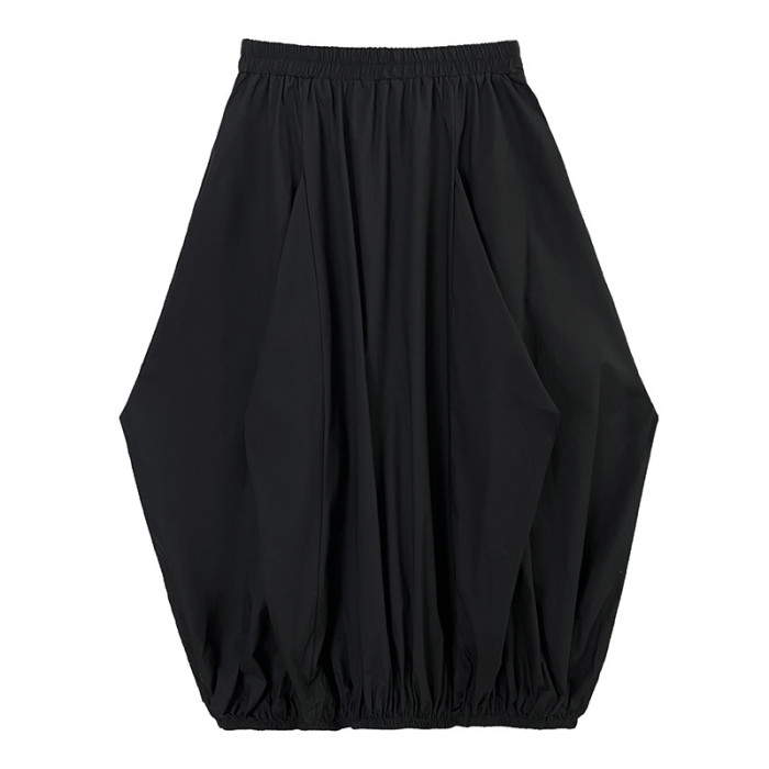 Big-size loose and slimming design with a unique and trendy look - a lantern-style skirt  DLZB31101