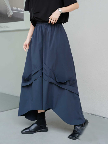 Irregular wide-leg pants - trendy, wrinkled, casual and cool Korean-style casual pants DLZ18090