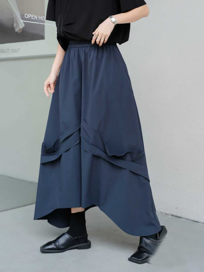 Irregular wide-leg pants - trendy, wrinkled, casual and cool Korean-style casual pants DLZ18090