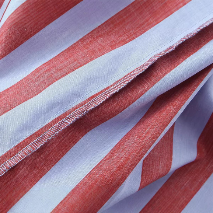 New style bow tie strap loose long-sleeved striped shirt  DLZCS3011
