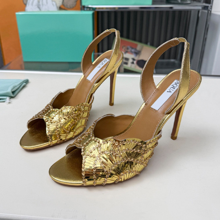 Mermaid-style pointed-toe and thin-soled women's shoes with high-quality genuine leather sole and a 10cm heel.   ZH627