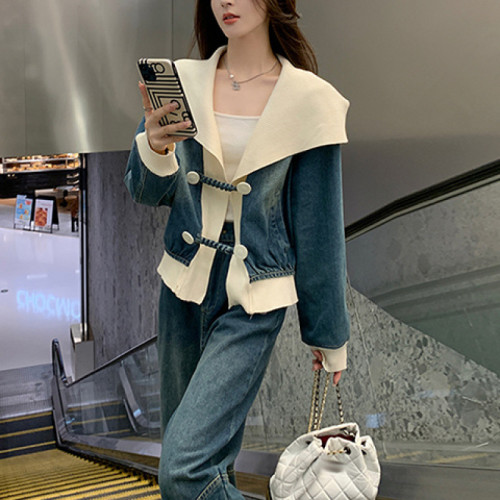 New trendy, high-end, stylish and youthful-looking denim jacket with a chic style  DLZEW1605