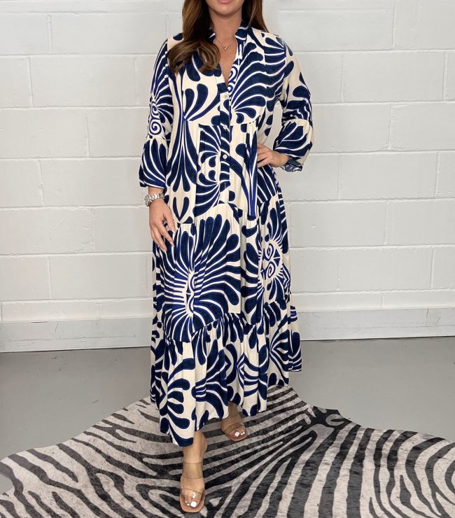 Women's casual loose floral print dress  DLZCQ150