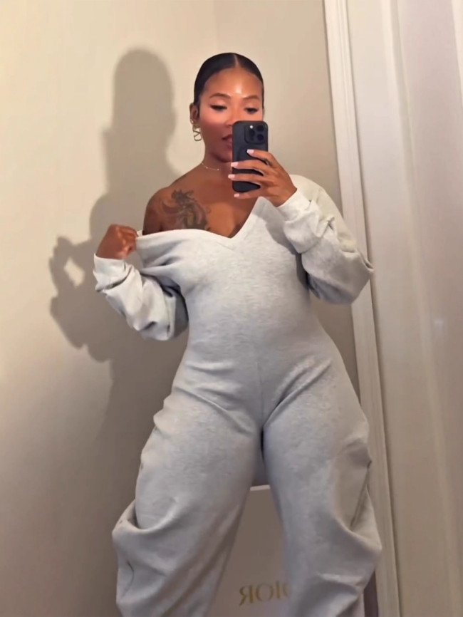 Long-sleeved sports sweatshirt and pants set - new style  DLZM80802