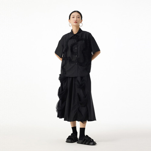 Summer limited edition design blouse + midi skirt set  DLZ26810