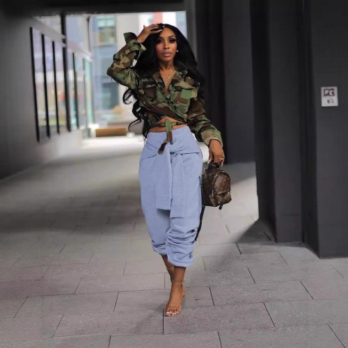 Long-sleeved camouflage printed casual jacket coat  DLZWT26409