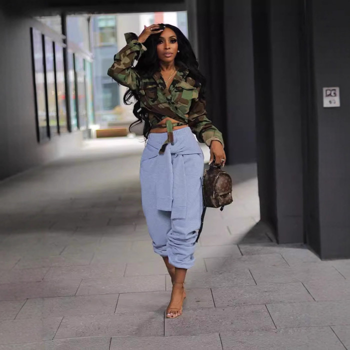 Long-sleeved camouflage printed casual jacket coat  DLZWT26409