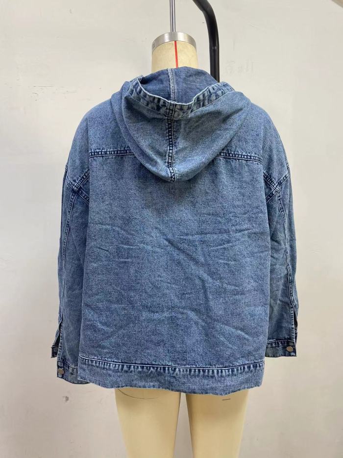 New trendy loose-fitting casual denim pullover jacket  DLZN4250