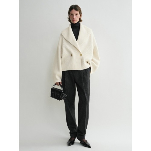 Knitted cardigan women's new style TOT minimalist business casual sweater coat