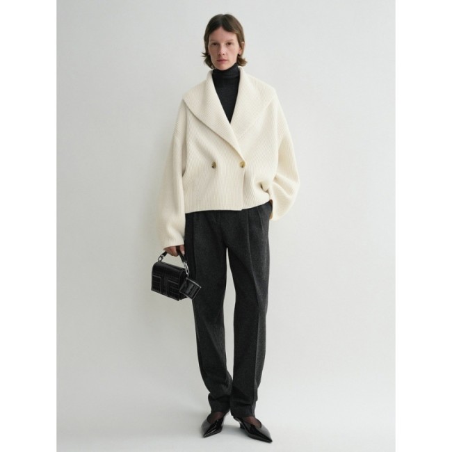 Knitted cardigan women's new style TOT minimalist business casual sweater coat