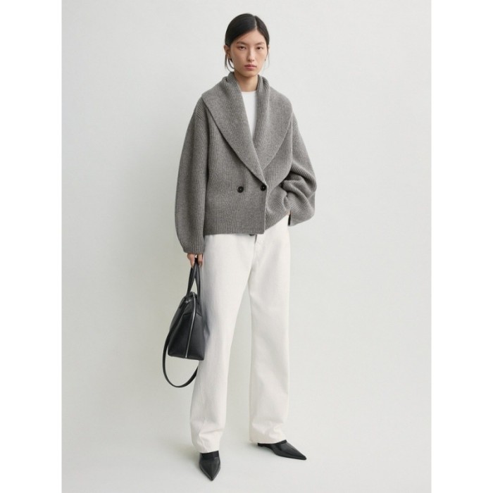 Knitted cardigan women's new style TOT minimalist business casual sweater coat