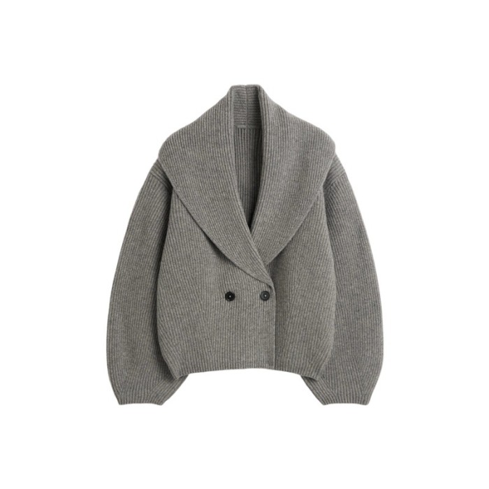 Knitted cardigan women's new style TOT minimalist business casual sweater coat