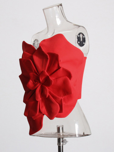 New design, stylish, three-dimensional flower-shaped, slim-fitting and short top for slimming effect  DLZG05120