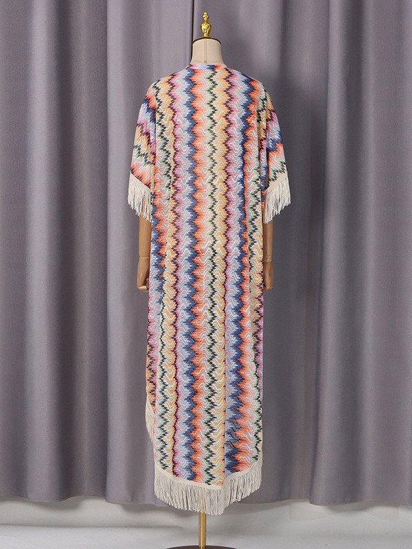 New trendy and unique style color-matched design long dress  DLZ2651309
