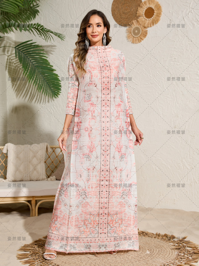 Ruffled printed dress  DLZQ26519