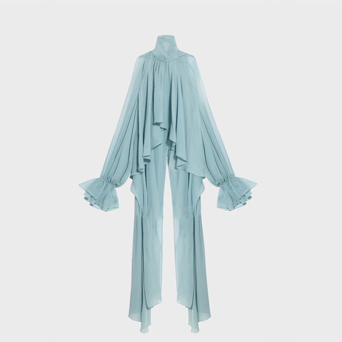 Casual irregular loose solid-color necktie shirt  DLZSY9160