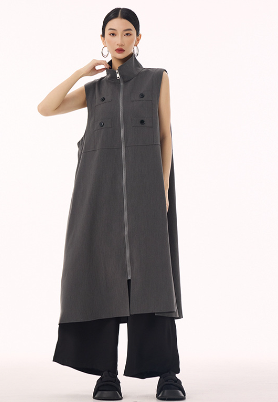 High-end sleeveless blouse dress   WQ217590