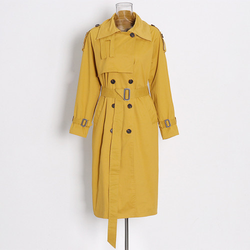 Versatile, stylish and form-fitting mid-length windbreaker coat with a waistline adjustment feature DLZfy18250
