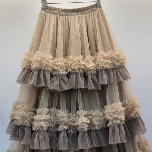 New net chiffon puff skirt  DLZbsq52804