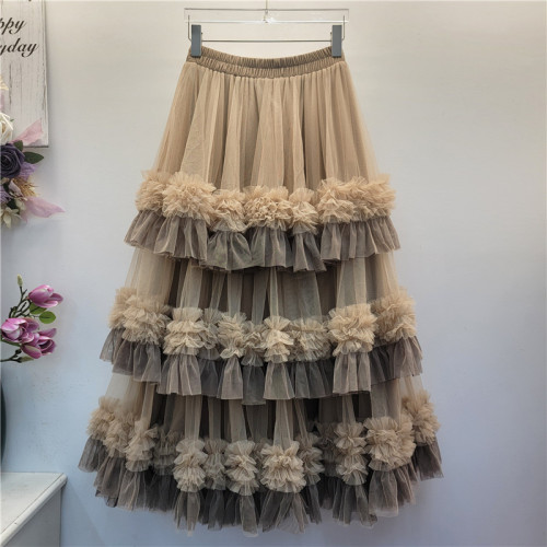 New net chiffon puff skirt  DLZbsq52804