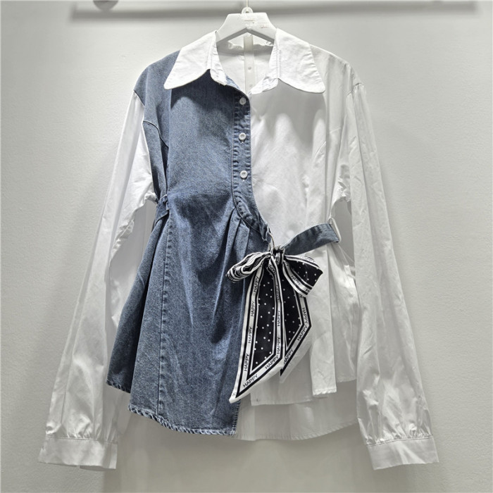 New style double-layered design denim shirt  DLZcs5280