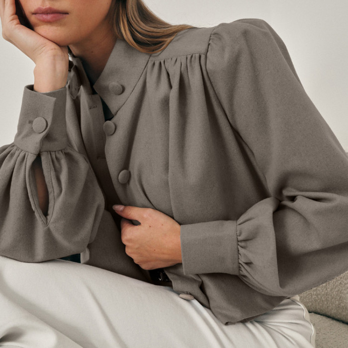 New short-sleeved, loose-necked, versatile long-sleeved coat  DLZwt06304